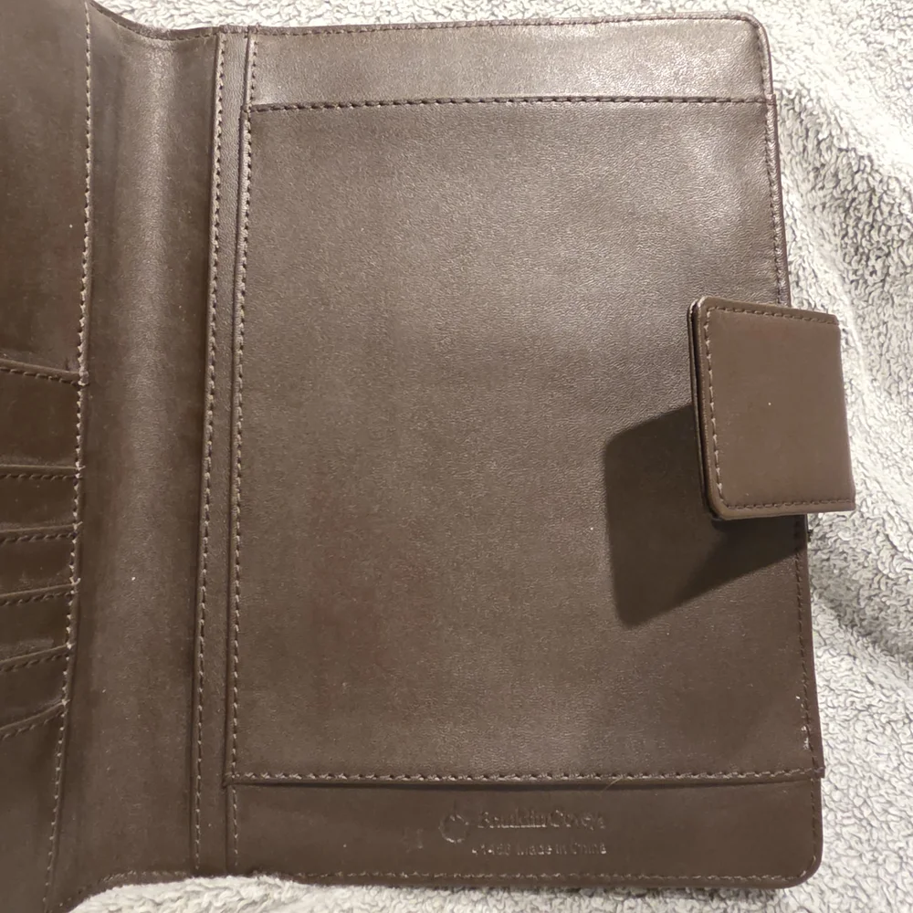 Franklin Covey Brown and Tan Snap Faux Leather‎ Planner